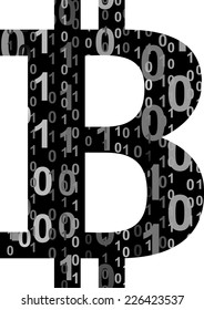 isolated symbol of bitcoin - digital currency