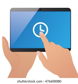 Isolated table with an app icon, Vector illustration