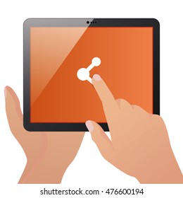 Isolated table with an app icon, Vector illustration