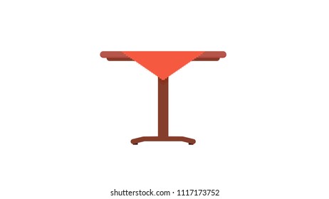 Isolated table flat illustration