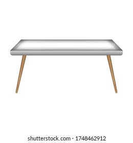 Isolated table image. Writing desk - Vector illustration