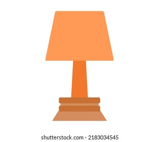 isolated table lamp flat illustration