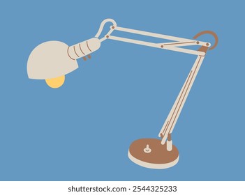 isolated table lamp night light in flat style in vector. interior icon for poster sticker design logo banner backgrounds