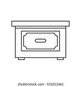 Isolated table of wood design