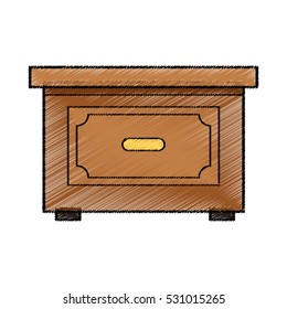 Isolated table of wood design