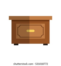 Isolated table of wood design