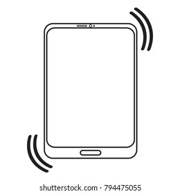 Isolated tablet icon on a white background, vector illustration