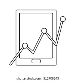 Isolated tablet and infographic design