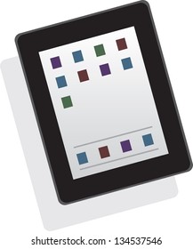 Isolated tablet or phone floating