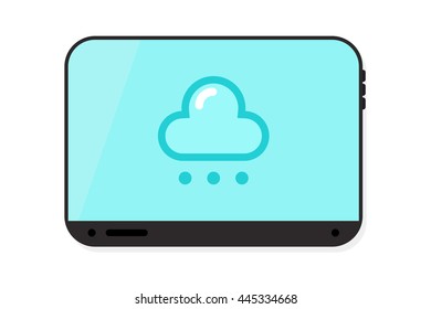 Isolated Tablet vector illustration: Weather