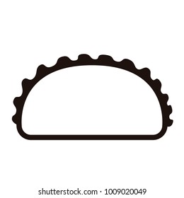 Isolated taco icon. Fast food. Vector illustration design