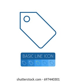 Isolated Tag Outline. Label Vector Element Can Be Used For Tag, Label, Badge Design Concept.