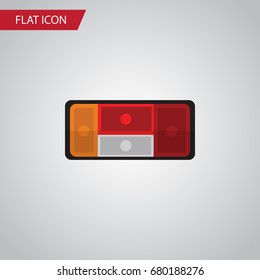 Isolated Taillight Flat Icon. Headlight Vector Element Can Be Used For Car, Taillight, Headlight Design Concept.