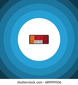Isolated Taillight Flat Icon. Headlight Vector Element Can Be Used For Car, Taillight, Headlight Design Concept.