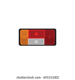 Isolated Taillight Flat Icon. Headlight Vector Element Can Be Used For Car, Taillight, Headlight Design Concept.