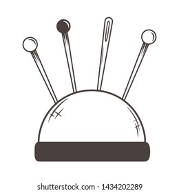 Isolated tailor shop needle design