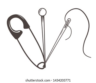 Isolated tailor shop needle and pin tool design