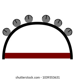 Isolated tambourine icon. Musical instrument