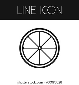 Isolated Tangerine Outline. Citrus Vector Element Can Be Used For Mandarins, Orange, Citrus Design Concept.