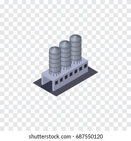 Isolated Tank Warehouse Isometric. Water Storage Vector Element Can Be Used For Tank, Storage, Warehouse Design Concept.