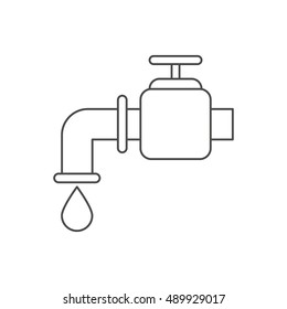 Isolated tap with water drop design