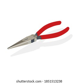 Isolated taper pliers vector graphics