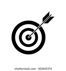 Isolated target with arrow design