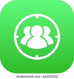 Isolated Target Icon Symbol On Clean Background. Vector Group  Element In Trendy Style.