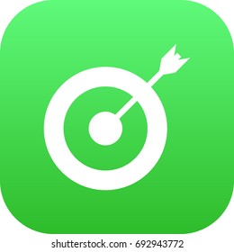 Isolated Target Icon Symbol On Clean Background. Vector Arrow Element In Trendy Style.