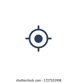 Isolated Target Vector Icon, Flat Pictogram, Emoticon
