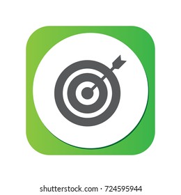 Isolated Targeting Icon Symbol On Clean Background. Vector Dart Element In Trendy Style.