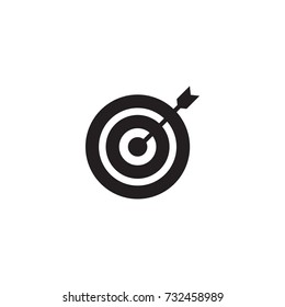 Isolated Targeting Icon Symbol On Clean Background. Vector Dart Element In Trendy Style.