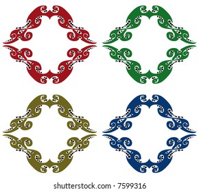 isolated tattoo design set - vector illustration