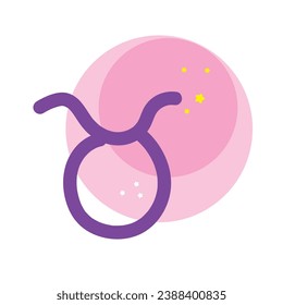 Isolated taurus colored zodiac sign symbol Vector