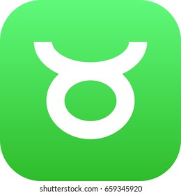 Isolated Taurus Icon Symbol On Clean Background. Vector Bull Element In Trendy Style.