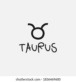 Diseño de taurus zodiac aislado a mano