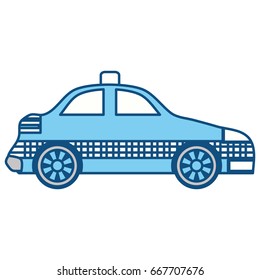 isolated taxi car