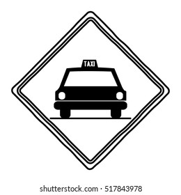 Isolated taxi road sign design