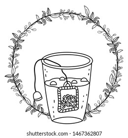 Isolated tea glass design vector illustration