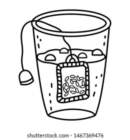 Isolated tea glass design vector illustration