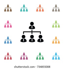 Isolated Team Icon. Corporate Vector Element Can Be Used For Hierarchy, Corporate, Team Design Concept.