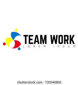 Isolated teamwork logo on a white background, Vector illustration