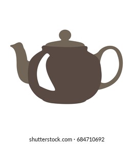 Isolated teapot on a white background, Vector illustration