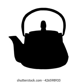 isolated teapot silhouette