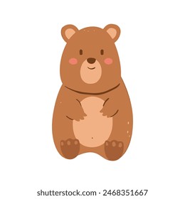 Isolierte Teddybär Tier Vektorillustration im weißen Hintergrund