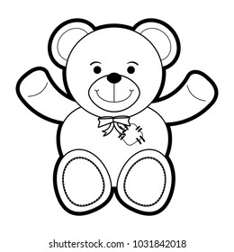 Isolated teddy bear design