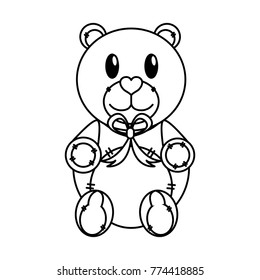 Isolated teddy bear design