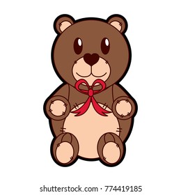 Isolated teddy bear design