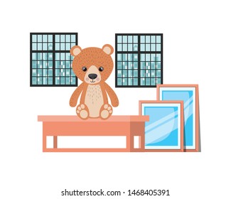 Isolated teddy bear design vector illustration