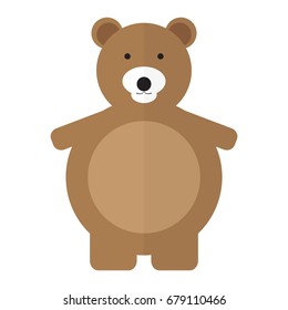 Isolated teddy bear on a white background, Vector illustration